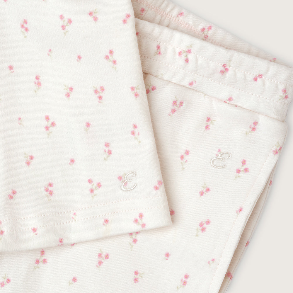 Pink Ditsy Floral Button Down Set