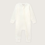 White Pointelle Non-Footed Sleepsuit
