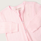 Pink Pointelle Non-Footed Sleepsuit