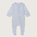 Blue Pointelle Footed Sleepsuit