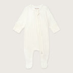 White Pointelle Footed Sleepsuit