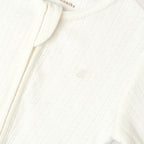 White Pointelle Non-Footed Sleepsuit