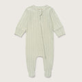 Sage Pointelle Footed Sleepsuit