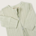 Sage Pointelle Footed Sleepsuit