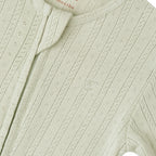 Sage Pointelle Footed Sleepsuit