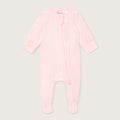 Pink Pointelle Footed Sleepsuit